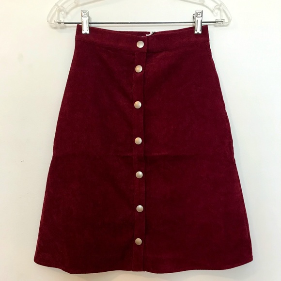 Junee Other - Take Note Corduroy Button Skirt (Junees)